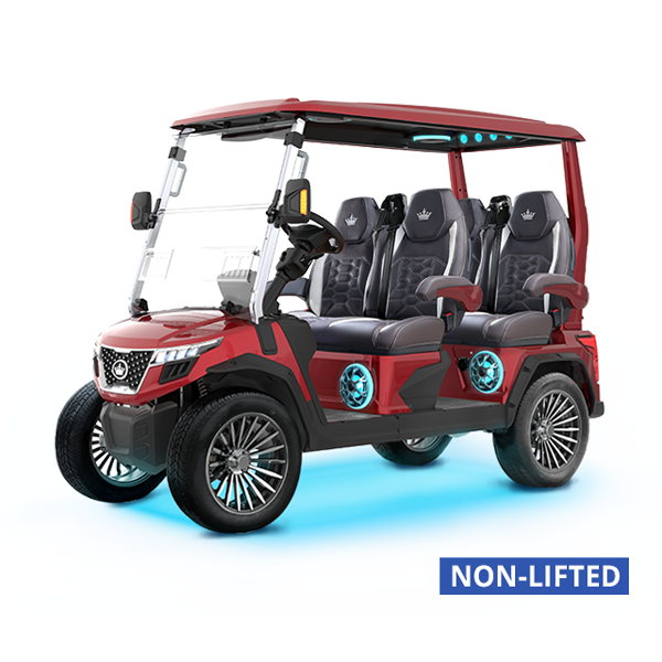 Evolution D6 GT4 color FLAMENCO RED Golf Cart